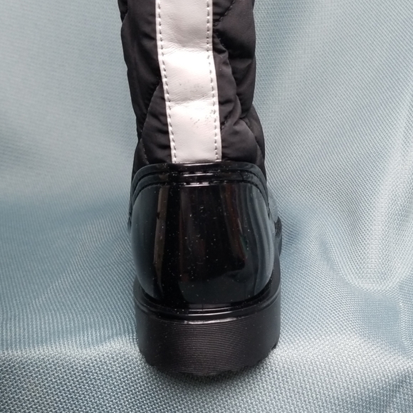 Weeboo black quilted rain boots zipper - Picture 4 of 8